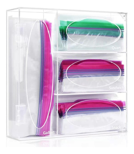 Organizador De Bolsas Ziplock Para Cajón De Cocina