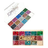 Paleta De Sombras Glitter Flocado Jasmyne Cheguei 15 Cores