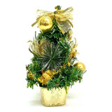 Arbol De Navidad Decorado 20 Cm Oro #31016 Sheshu Navidad Color Dorado
