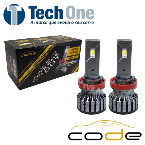 Par Lâmpada Farol Ultra Led Extreme Cut 8800lm Techone 6000k