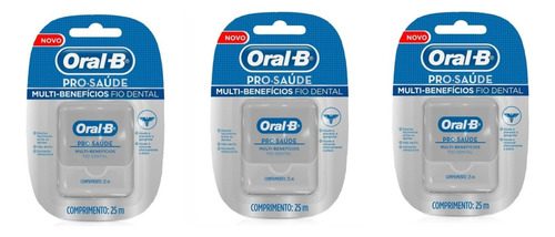 Kit 3 Fio Dental Pro-saúde Multi-benefícios Oral-b