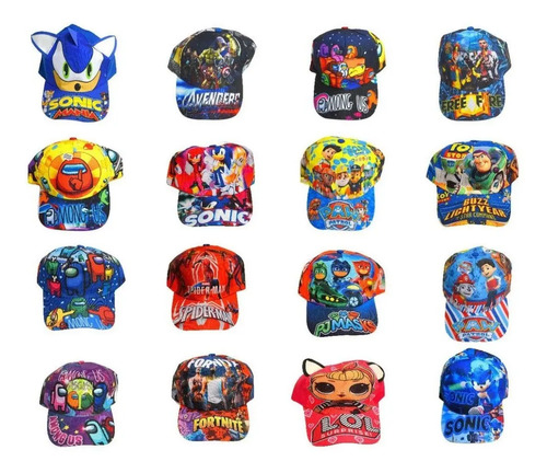 Gorra Para Niño Niña Mayoreo Lote D 10pzs Personajes Premiun