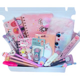 Box Papelaria Fofa Premium Gato Unicórnio Hello Kitty Panda