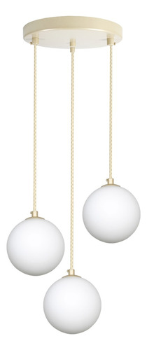 Luminária Pendente Globo Jabuticaba Bolinha Esfera Moon Trio