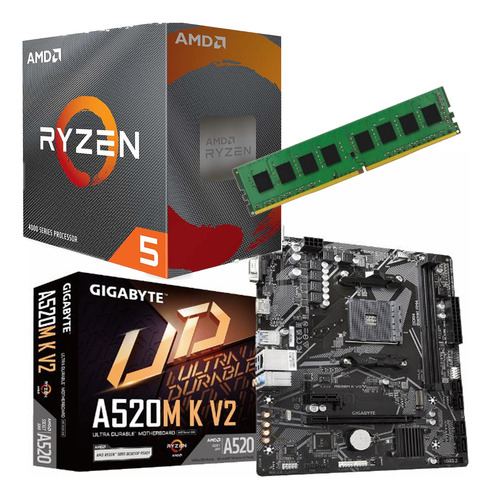 Combo Actualizacion Pc Amd 4600g + Mother + 8 Gb