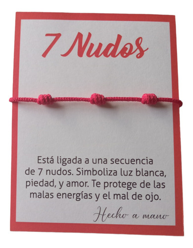 Pulsera 7 Nudos De La Suerte Protección  Contra La Envidia..