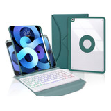 Funda De Teclado Bluetooth Z11bs Verde Para iPad 10.2 2021/2