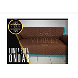 Funda Sofá Ondas Chocolate/beige