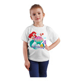 Camiseta Cumpleaños Sirenita Ariel Sirena Bro Niño Y Niña 