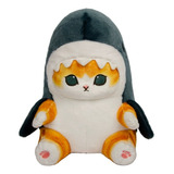 Peluche Gato Tiburón - Michi Disfraz Tiburón Kawaii 25cm