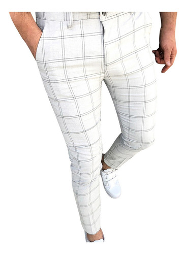 Pantalones De Vestir Para Hombre, Lápiz De Negocios Ajustado