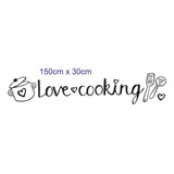 Calcomania Vinil Decorativo Cocina  Love Cooking 