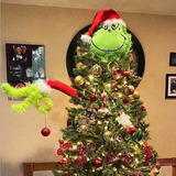 2 Piezas Adornos Navideños Para Árbol De Peluche Grinch