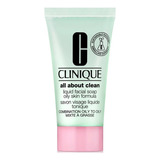 Clinique All About Clean Liquid Facial Soap Jabon 30ml Grasa