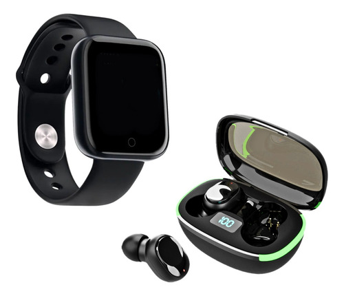Relógio Digital Inteligente + Fone Para iPhone Samsung Novo