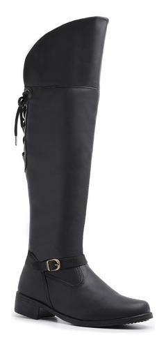 Bota Feminina Montaria Country Over Couro Inverno (11503) 