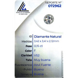 Diamante Natural Certificado 0.15ct 