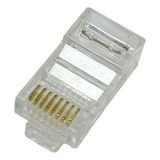 Pacote C/100 Conectores Rj45 Cat6 Macho Cabo Rede