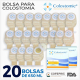 Bolsa Colostomia Recortable 15-64mm Adulto 20 Pzas Drenable
