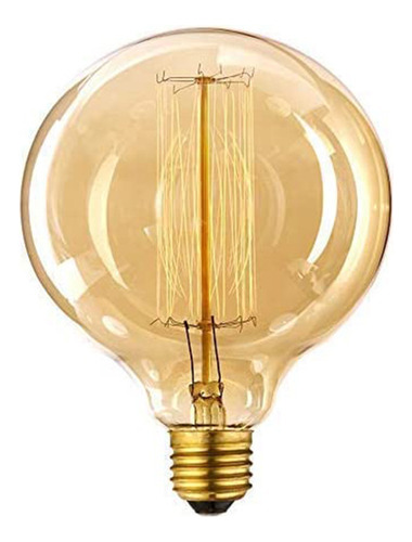 Bombilla Edison Vintage De 40 W, Globo Grande, E27, Regulabl