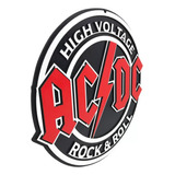 Placa Ac Dc Rock 3d  Decorativa Mdf 3mm Relevo Retro 