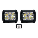 Faro 6 Led Dually Auxiliar Fijo Y Estrobo 18 W(par)