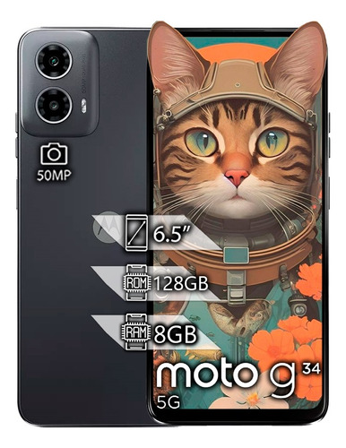 Celular Moto G34 5g 128gb Dual Sim 8gb Ram + Kit 