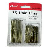 Pinches Para El Cabello Color Dorado 75 Unidades Peluqueria