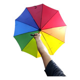 Sombrinha Guarda-chuva Grande Arco Íris Lgbtqia+ 10 Varetas Cor Colorido