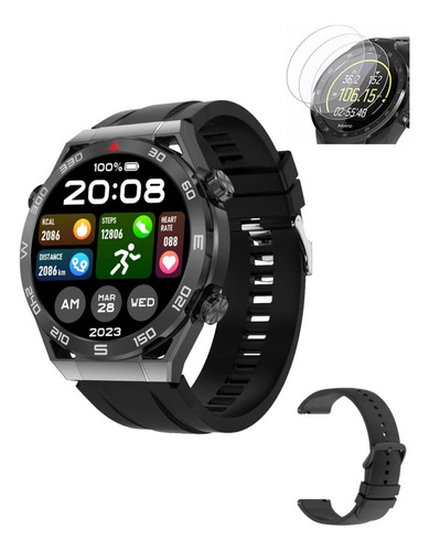 Smart Watch Dt Ultra Mate Black C/ 2mallas +vidrio Protector