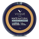 Polvo Compacto Vogue Mate Natural Con Ácido Hialurónico 14 G Tono Trigueño