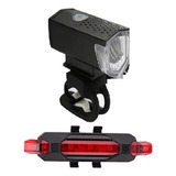 Combo Luz Delantera Y Trasera Bicicleta Led Recargable Usb