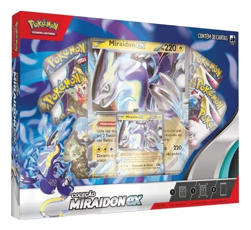  Pokemon Box Lendas De Paldea Coleção Miraidon Expt-br