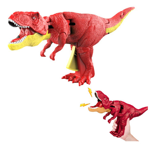 Zazaza Juguete Dinosaurio Con Luz Y Efecto De Sonido En Caja Color Rojo