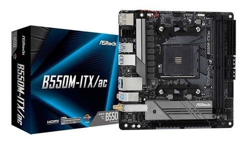 Placa Mãe Asrock B550m-itx/ac Ddr4 Am4 Chipset Amd B550 Itx