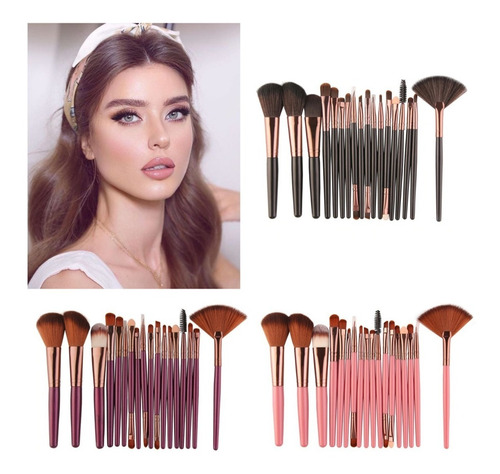 Set Brochas Maquillaje X 18 