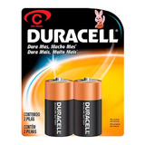 Pilha Duracell Tipo C Média Cartela Com 02 Alkalina