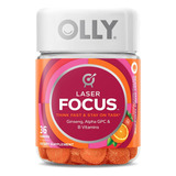 Olly Laser Focus Vitaminas Gingseng Alpha Gpc 36 Gomas Sabor Naranja