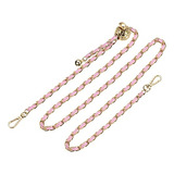 Cadena Plana Correa Ajustable 120cm Para Cartera Gold Rosa