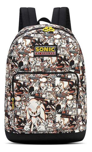 Escolar Mochila De Costas Sonic O Ouriço Luxcel Infantil