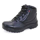 Bota Coturno Militar Atron Cano Baixo Unissex Couro 282