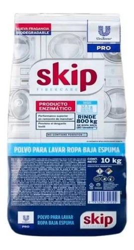 Jabón En Polvo Para Ropa Skip 10 Kg 