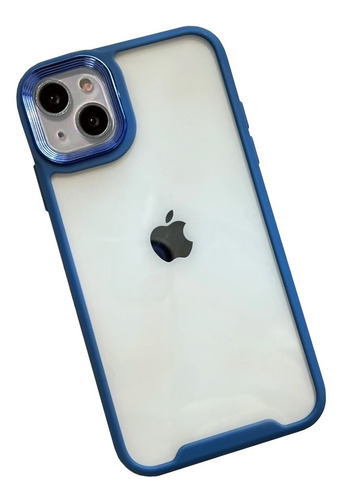 Funda Tpu Clear Marco Cromado Cam Para iPhone 12 13 14