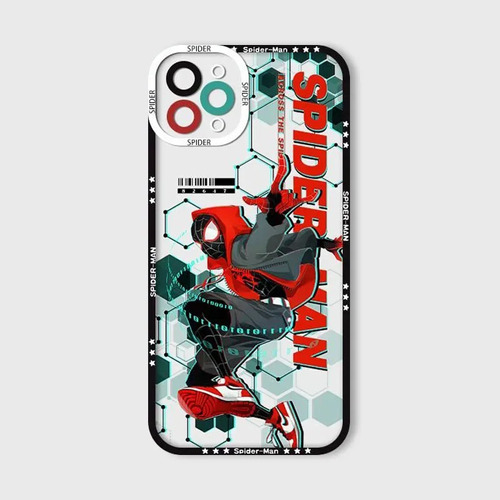 Funda De Silicona Blanda Spider Man Para iPhone 15 14 Pro Ma