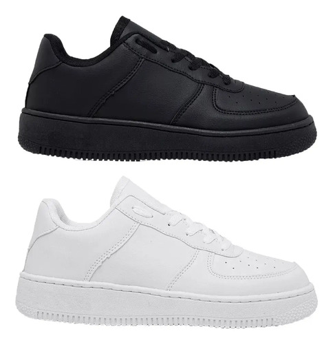 Kit 2 Pares Tênis Air Boost Sneakers Casual Unissex Force | Parcelamento sem juros