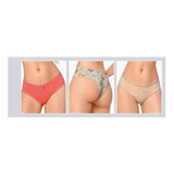 Panties Cacheteros Set De 3 Pzs Multicolor 807-22 