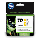 Cartucho De Tinta Hp Desingjet 712 Amarillo Pack De 3 29ml