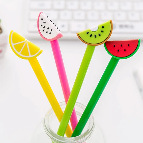 Plumas Frutas Plumas Kawaii Frutas 12pz 