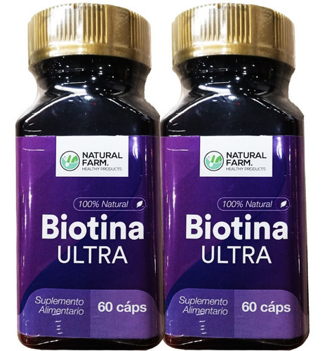 2 X Biotina Ultra 4 Meses Tto Uña Cabello Piel Envio Gratis