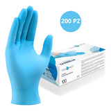 Guantes De Nitrilo Guante Sin Latex Sin Polvo Azul 200pz M 